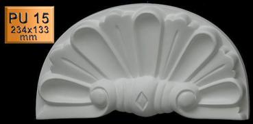 PU 15  23,4x13,3cm - Dekorelement halbrund